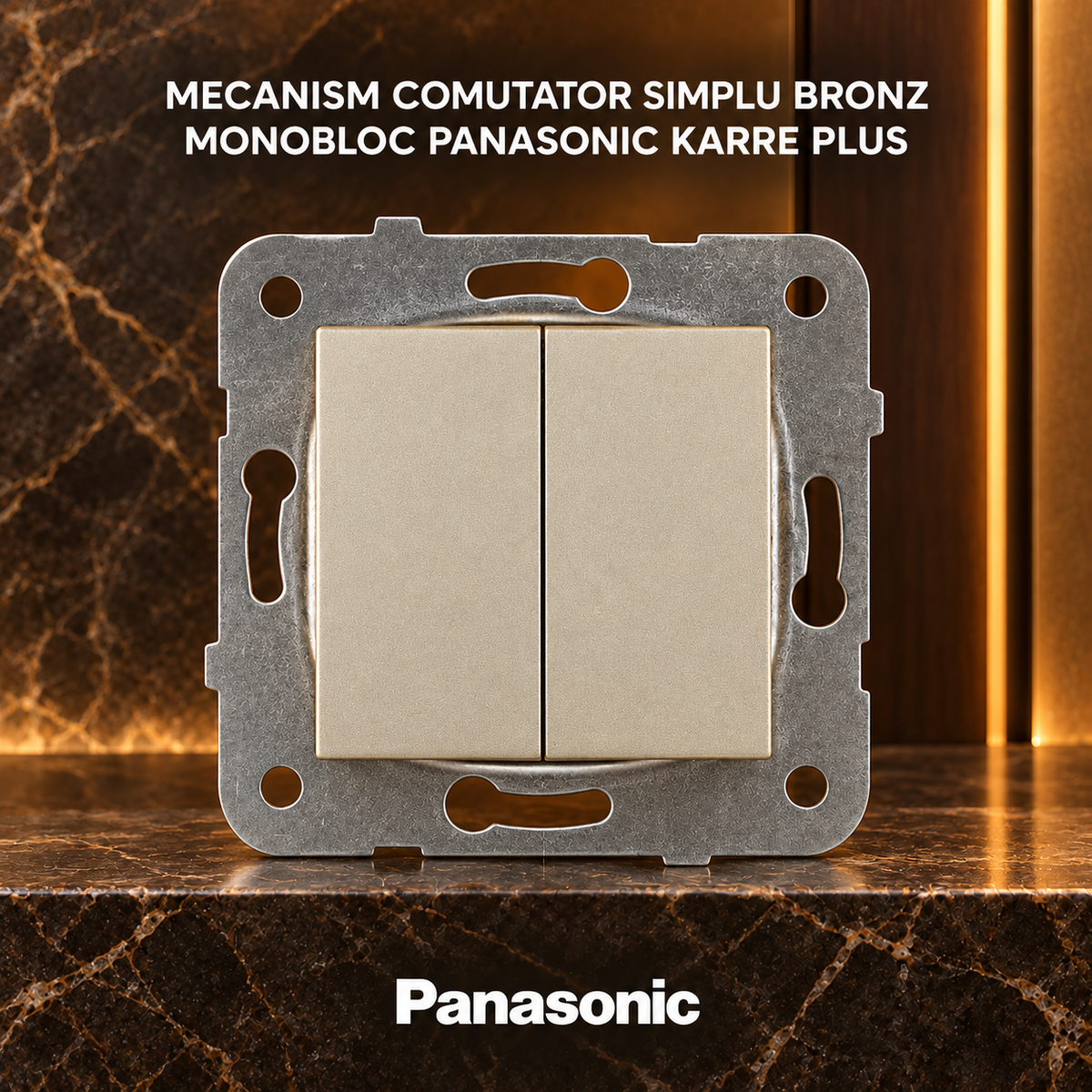 Mecanism Comutator Simplu Bronz Monobloc Panasonic Karre Plus