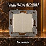 Mecanism Comutator Simplu Bronz Monobloc Panasonic Karre Plus