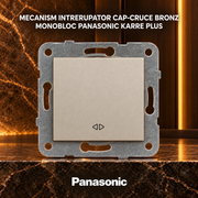 Mecanism Intrerupator Cap-Cruce Bronz Monobloc Panasonic Karre Plus