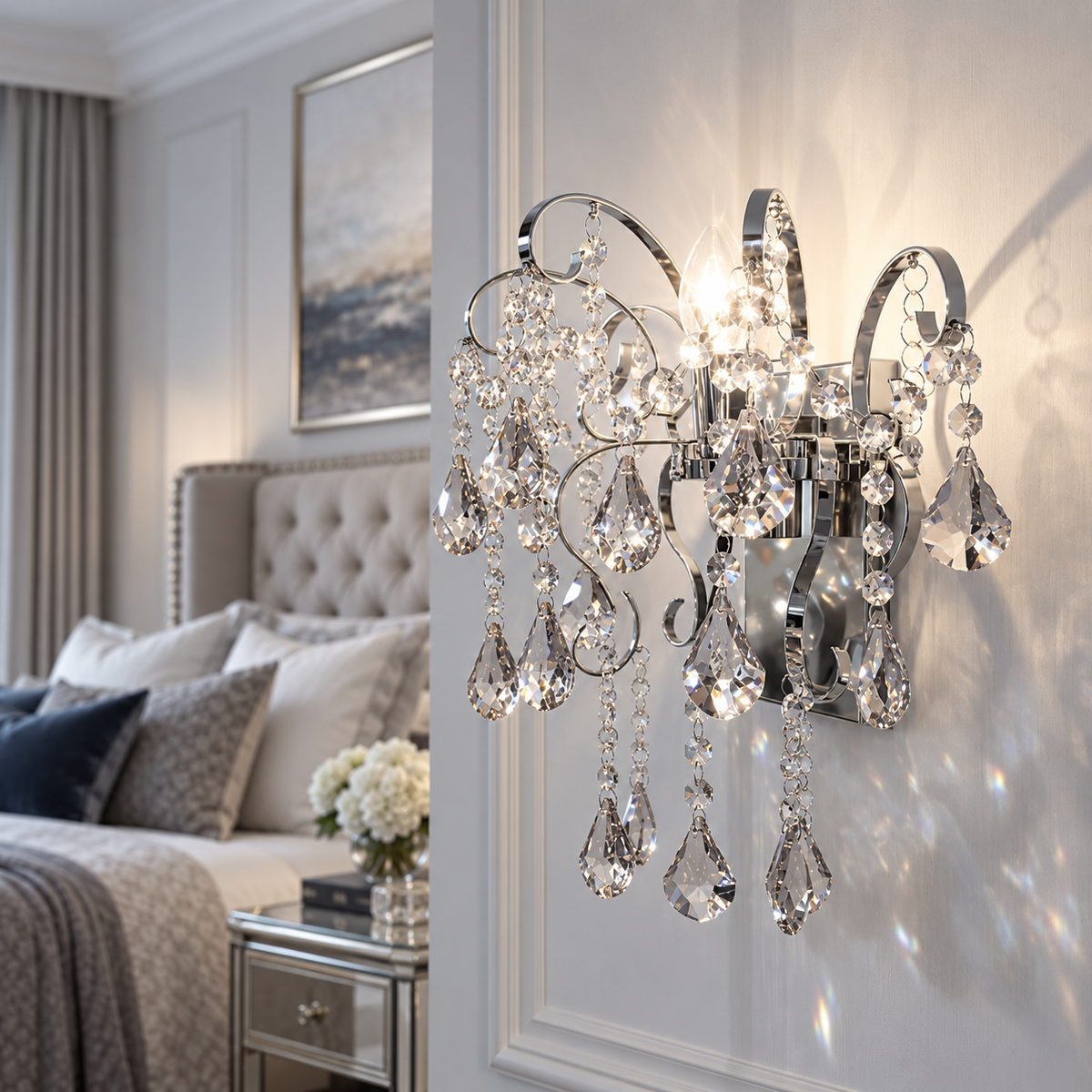 Aplica Perete Cristal MONACO Silver