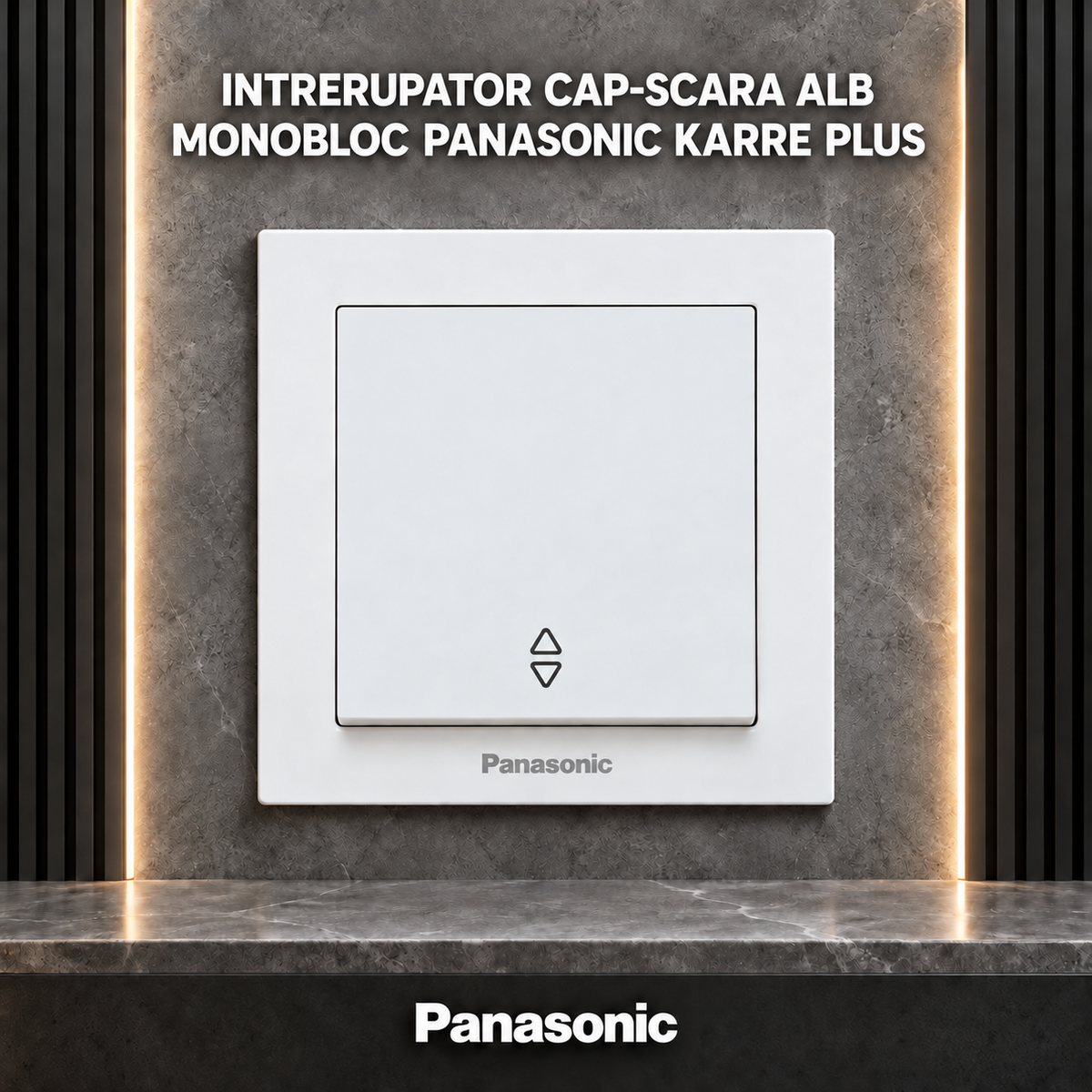 Intrerupator Cap-Scara Alb Monobloc Panasonic Karre Plus
