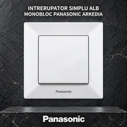 Intrerupator Simplu Alb Monobloc Panasonic Arkedia