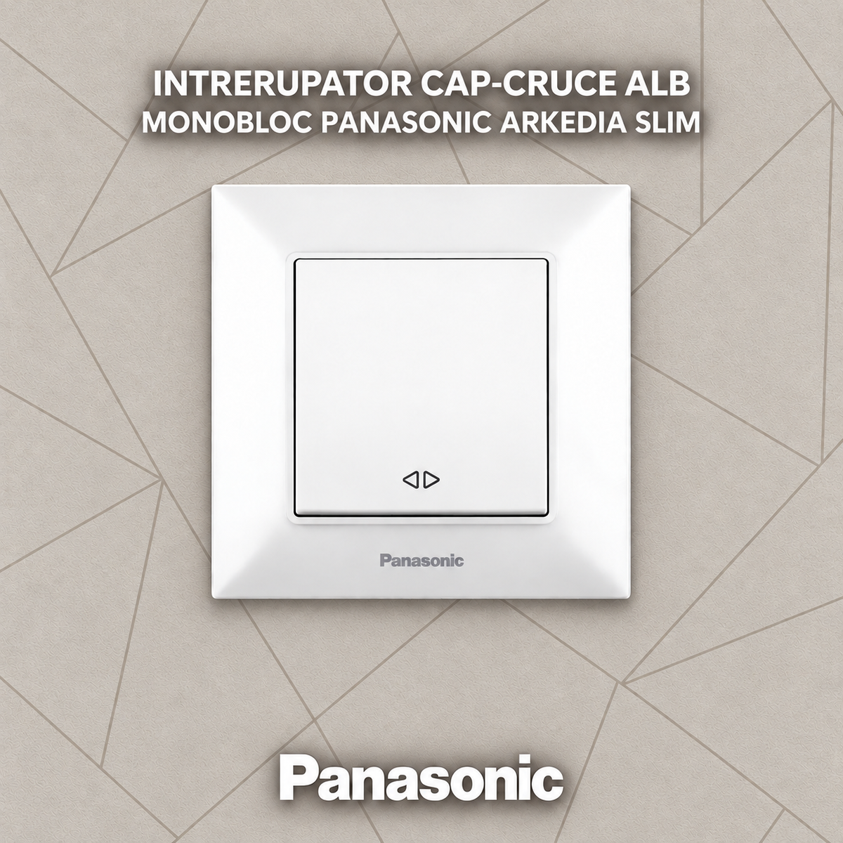 Intrerupator Cap-Cruce Alb Monobloc Panasonic Arkedia Slim