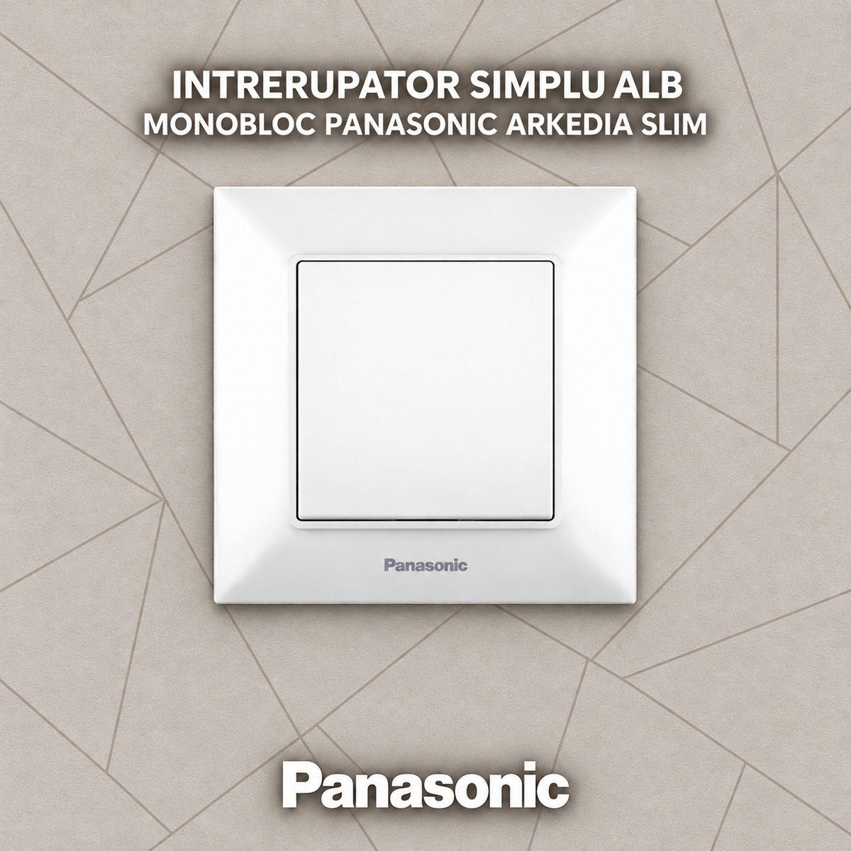 Intrerupator Simplu Alb Monobloc Panasonic Arkedia Slim