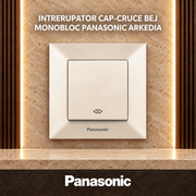 Intrerupator Cap-Cruce Bej Monobloc Panasonic Arkedia