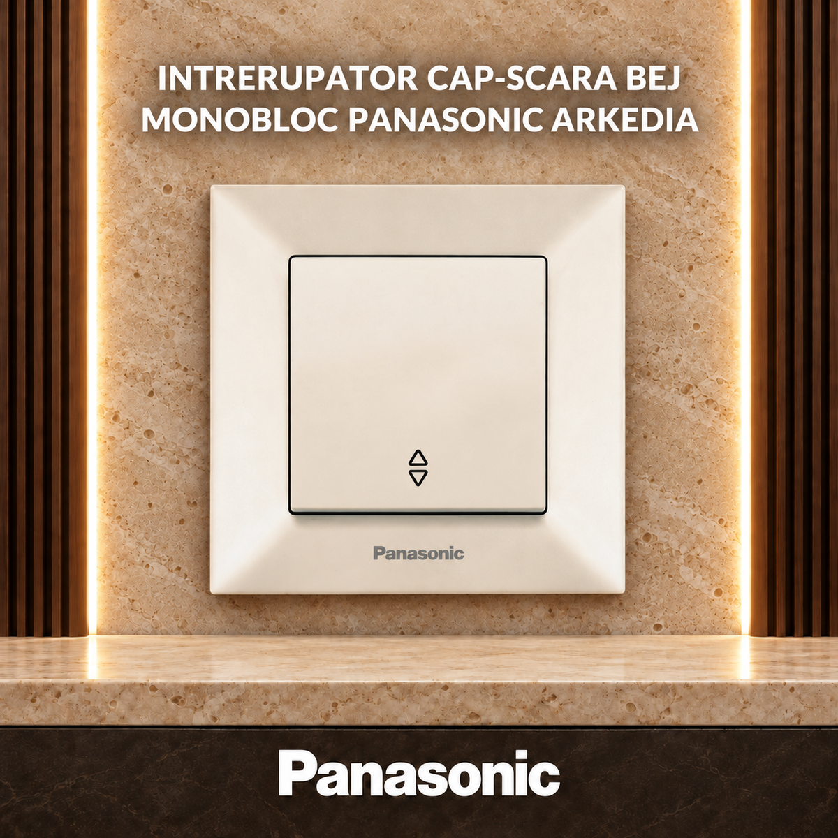 Intrerupator Cap-Scara Bej Monobloc Panasonic Arkedia