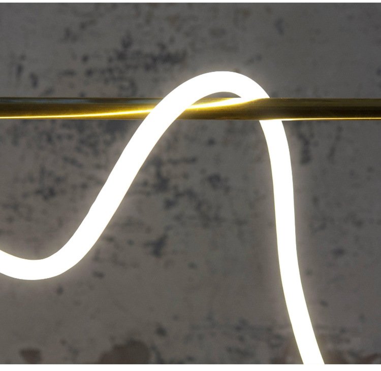 Lustra LED Nordic Golden Tube Echivalent 400W Telecomanda