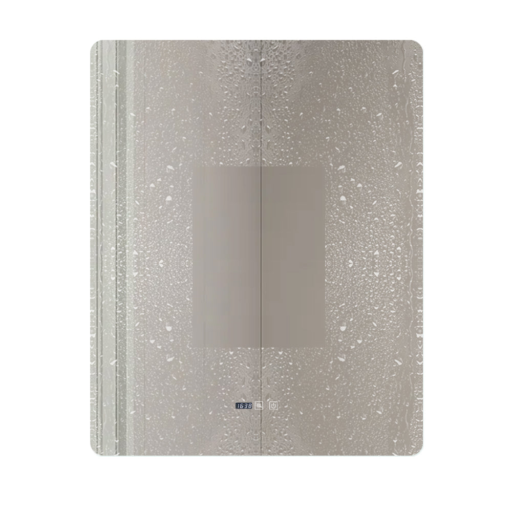 Oglinda LED Dreptunghiulara cu Ceas 100x80cm Functie Dezaburire si Touch