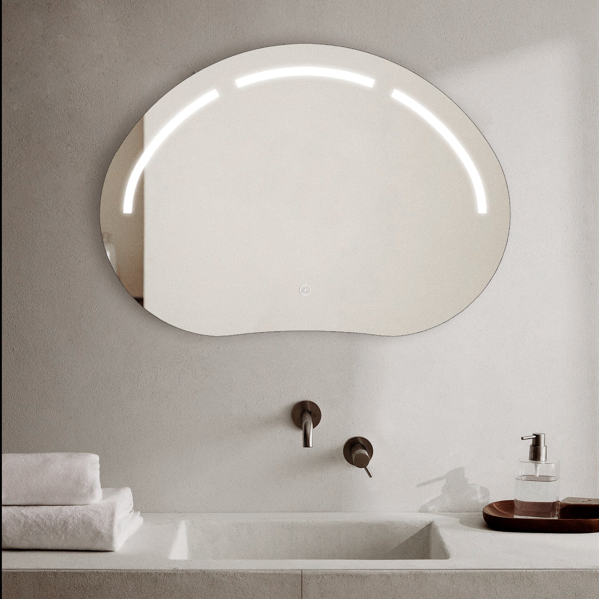 Oglinda LED Functie Touch si 3 Lumini 80x60cm