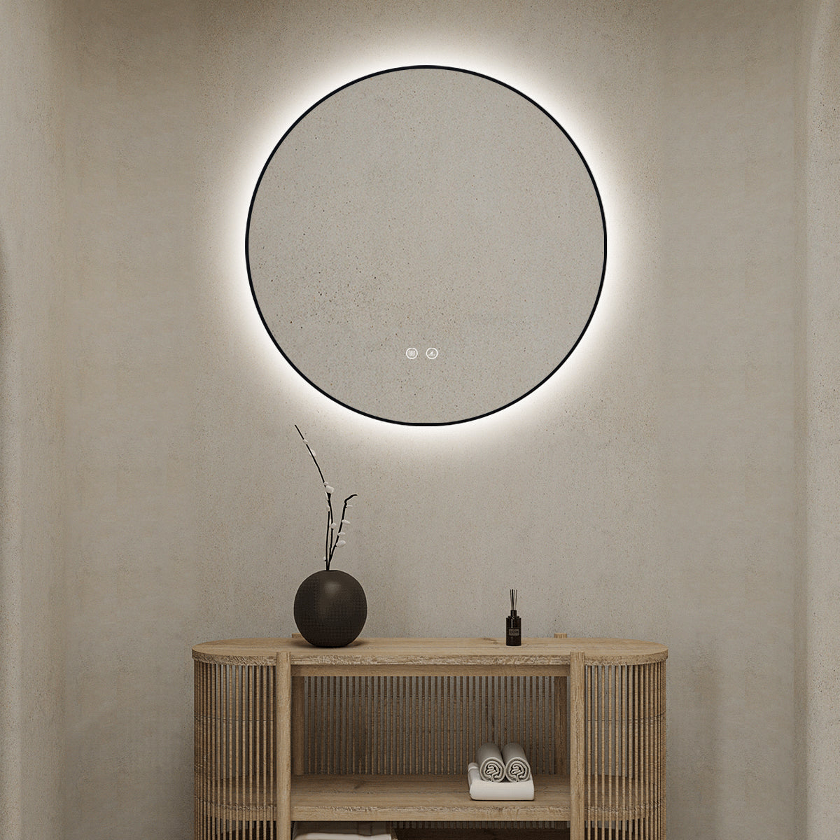 Oglinda LED Rotunda Ø60cm Functie Dezaburire si Touch