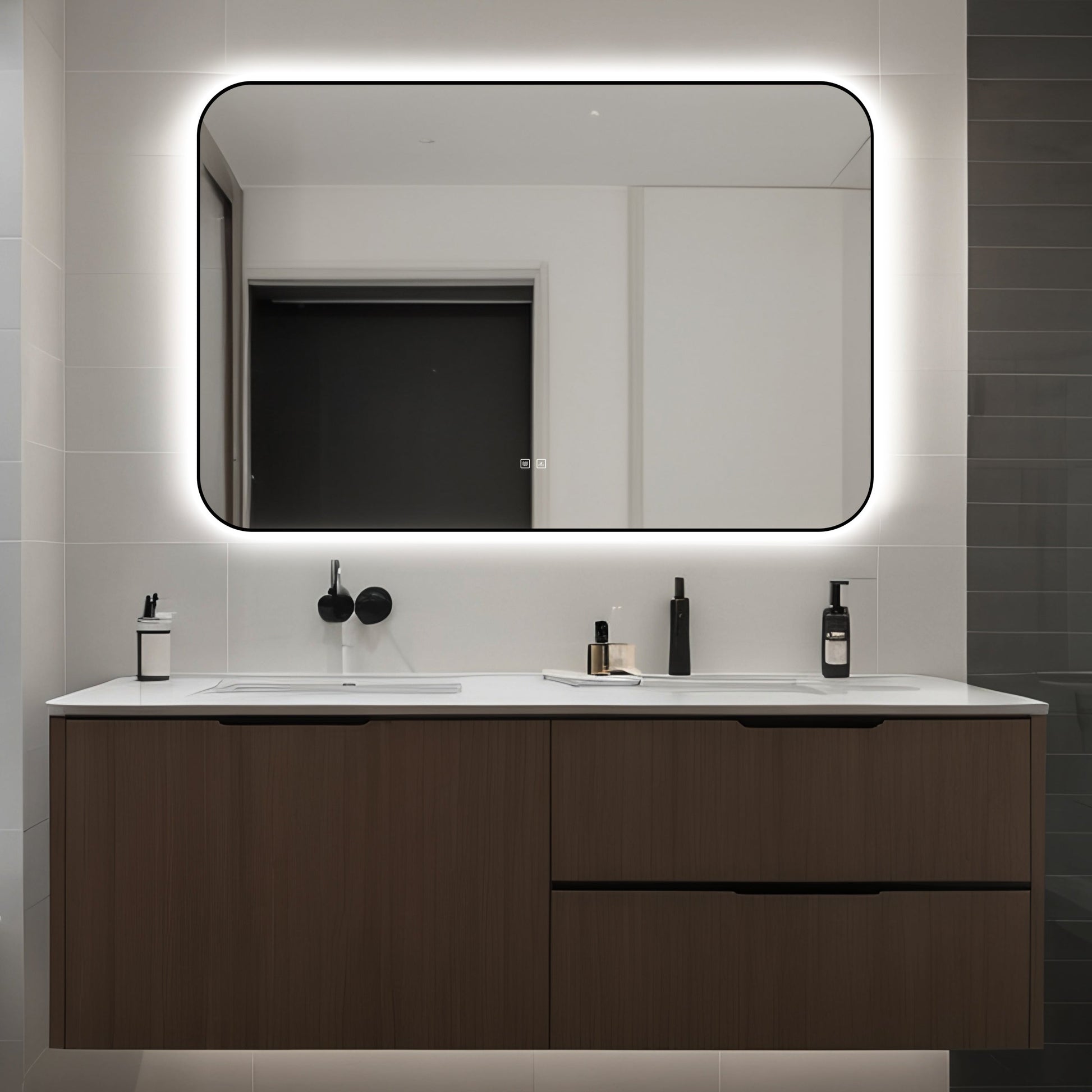 Oglinda LED Dreptunghiulara 120x80cm Functie Dezaburire si Touch