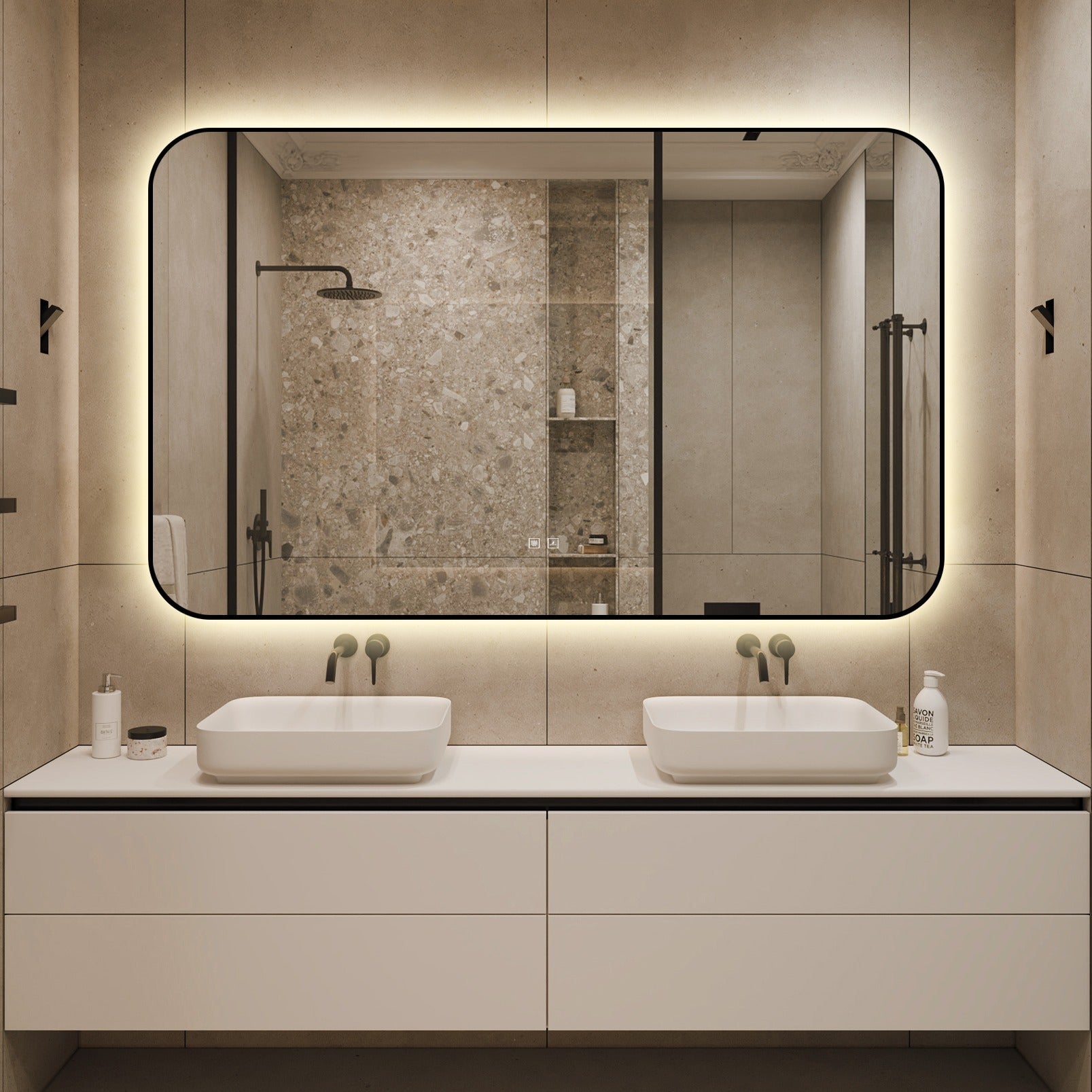 Oglinda LED Dreptunghiulara 130x80cm Functie Dezaburire si Touch