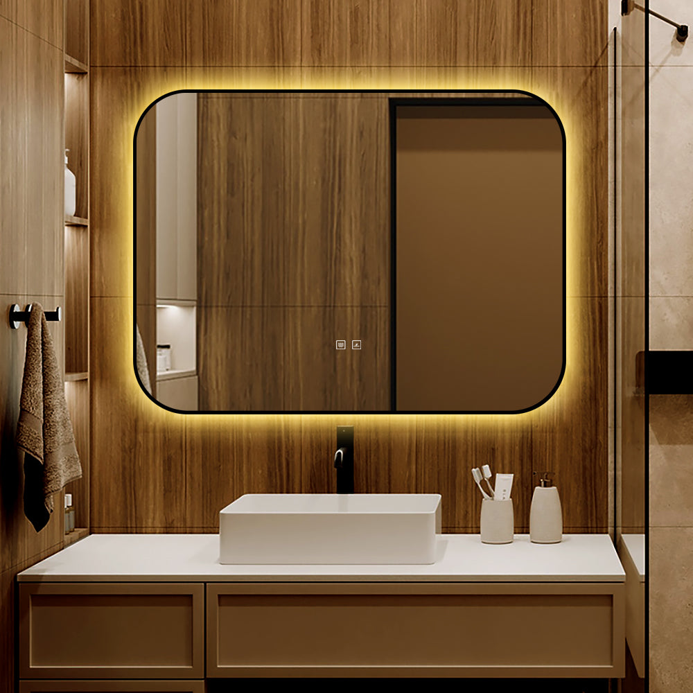 Oglinda LED Dreptunghiulara 80x60cm Functie Dezaburire si Touch LED MIRROR