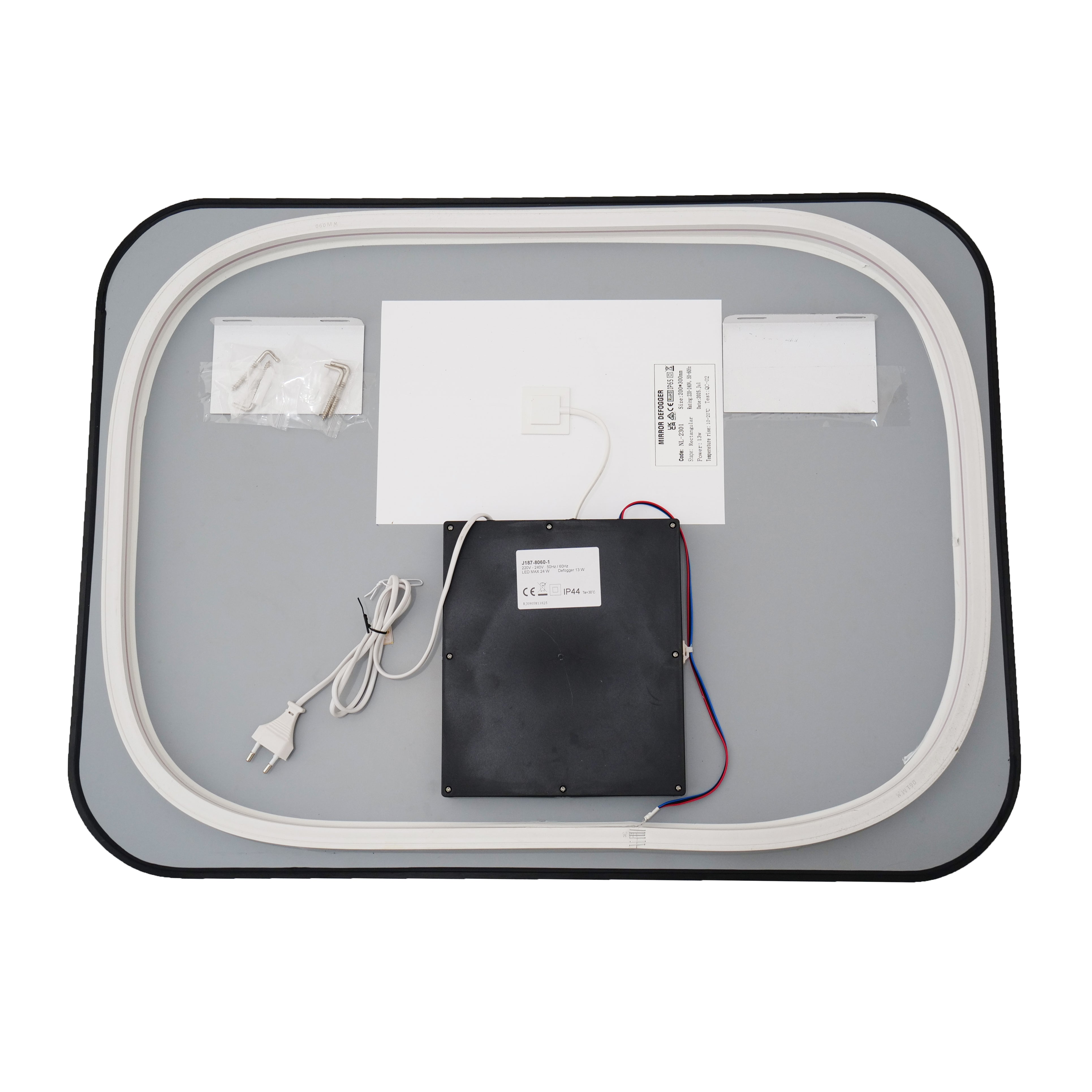 Oglinda LED Dreptunghiulara 80x60cm Functie Dezaburire si Touch