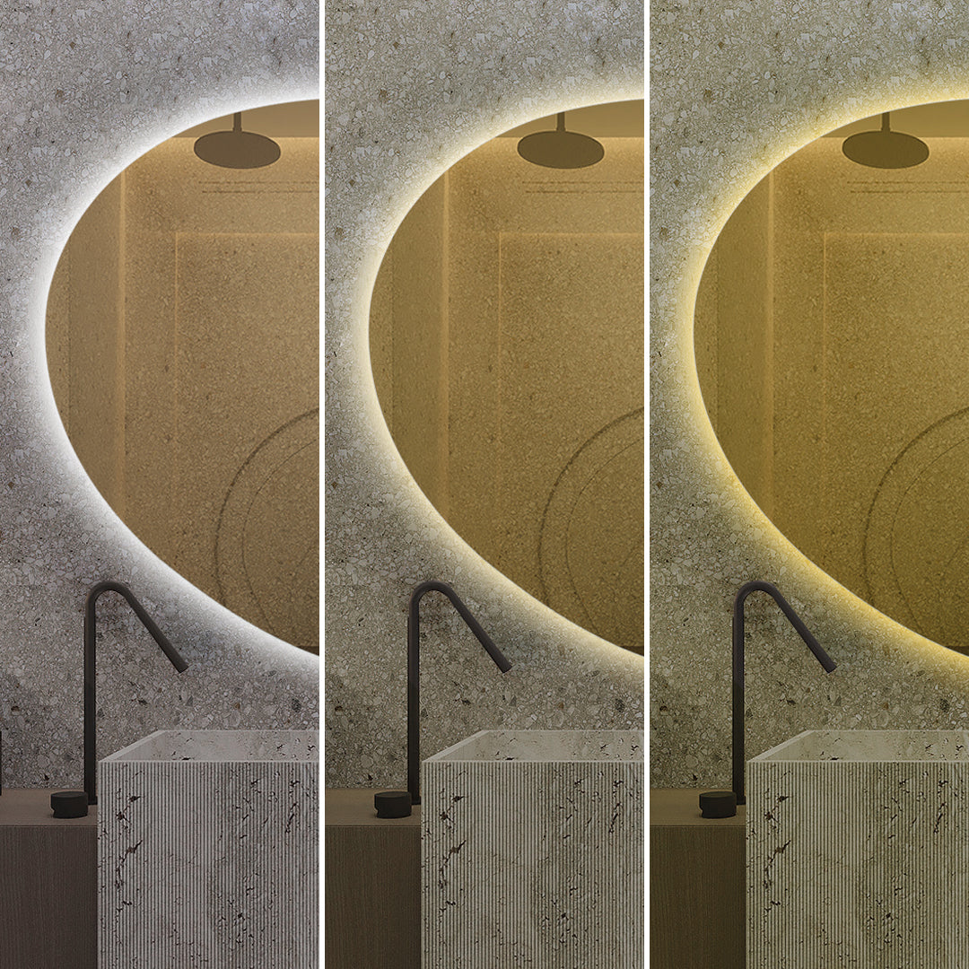 Oglinda LED Functie Dezaburire Touch si 3 Lumini 80x73cm LED MIRROR