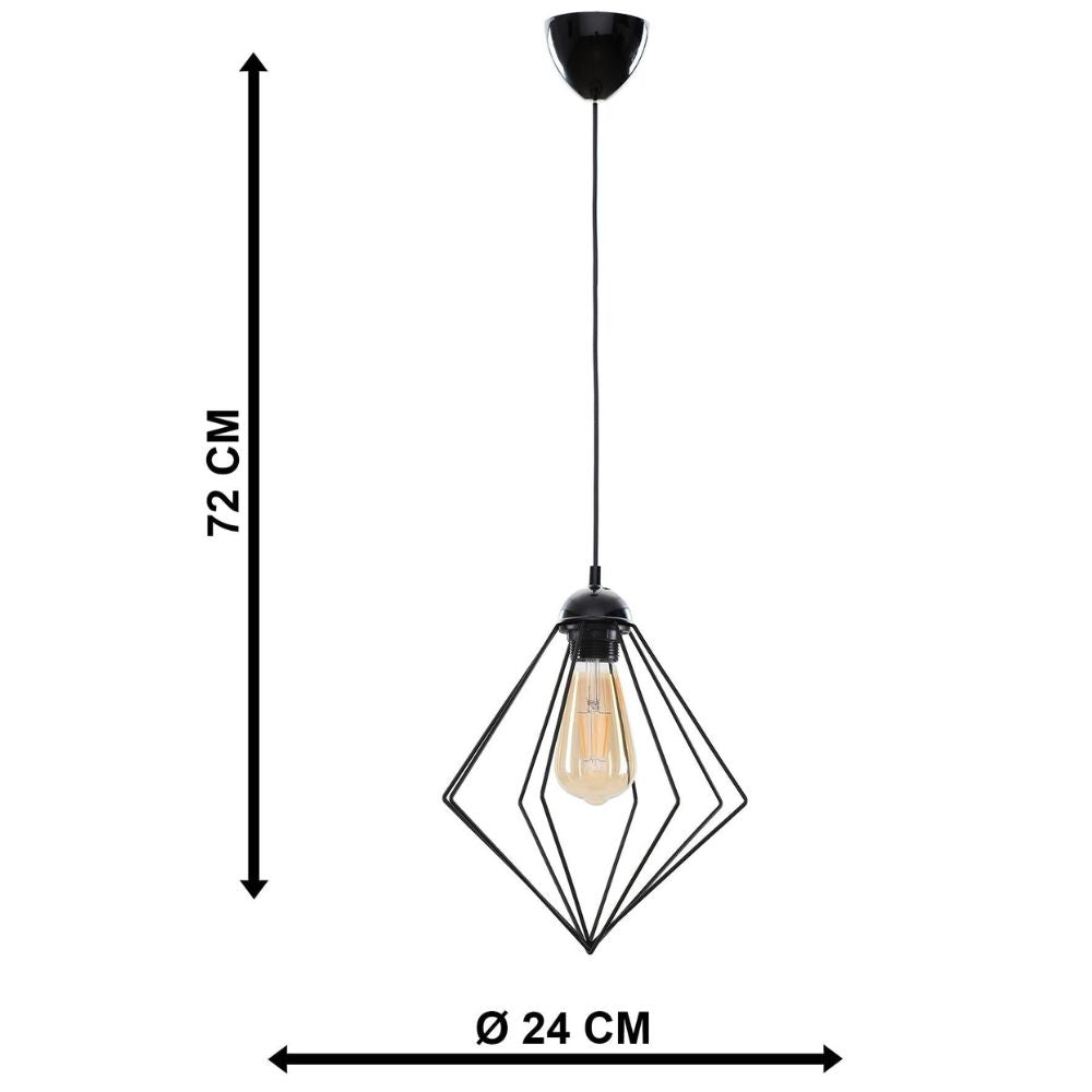 Pendul LINA 1xE27 Black