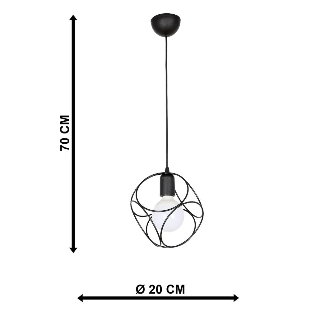 Pendul SELANIK 1xE27 Black