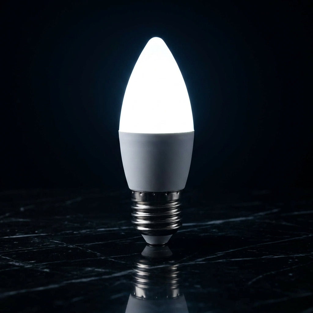 Bec LED Lumanare Mat E27 Alb Rece 5W Echivalent 25W