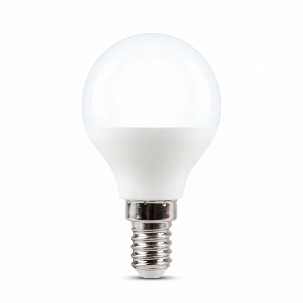 Bec LED Sferic Mat E14 Alb Rece 5W Echivalent 25W