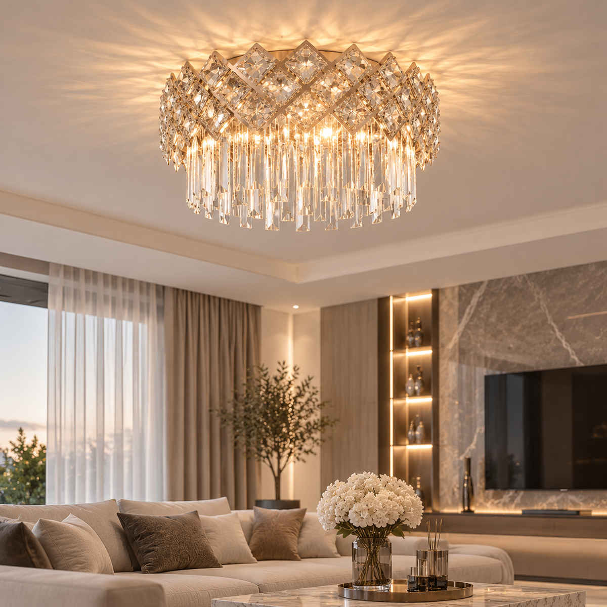 Candelabru Cristal MALLI Luxury Gold Aplicat