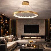 Lustra LED Suspendata CLARION Gold Echivalent 200W