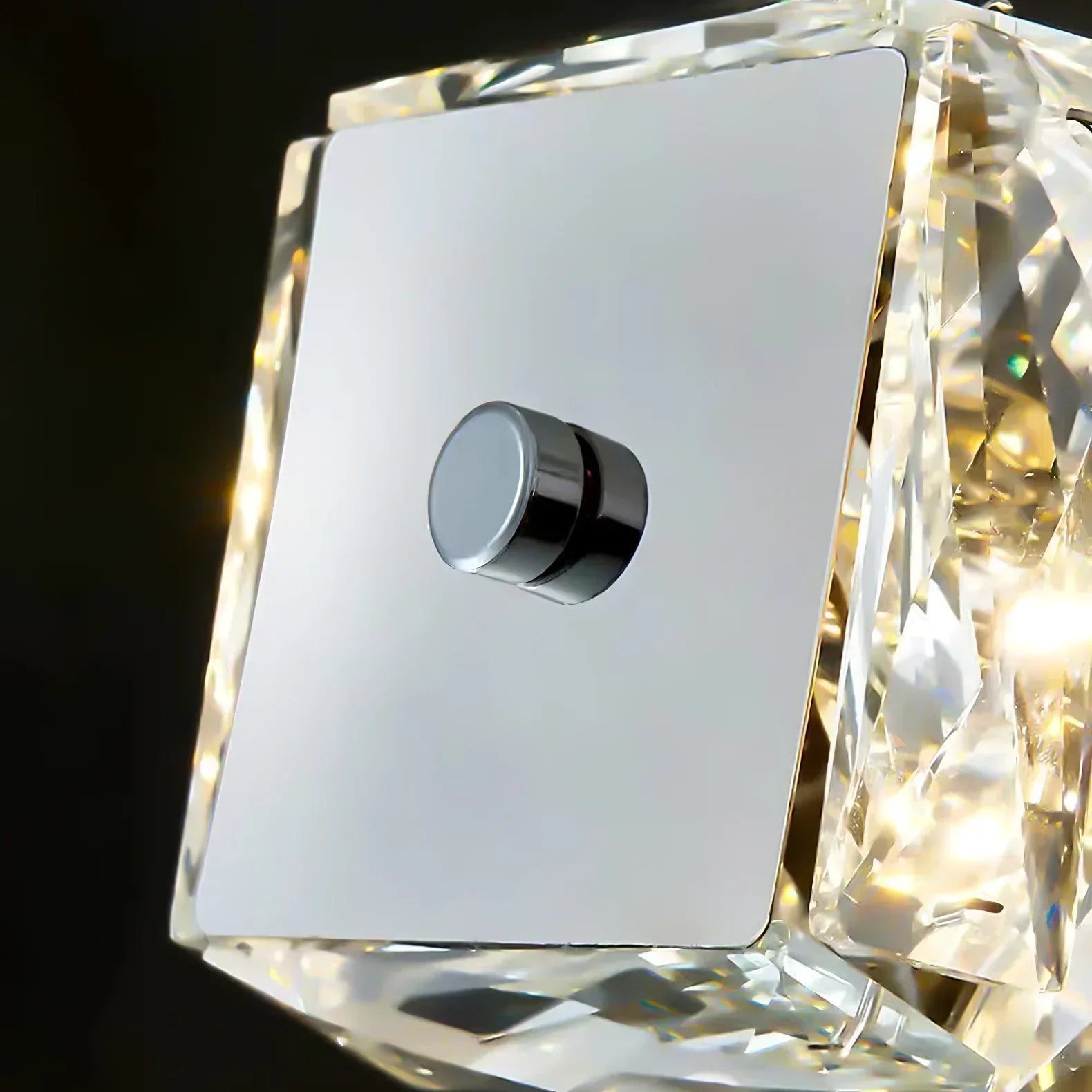 Lustra LED 38W Cristal WAVE Argintiu Telecomanda