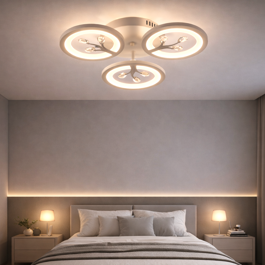 Lustra LED Mini LEAVES Echivalent 300W Telecomanda