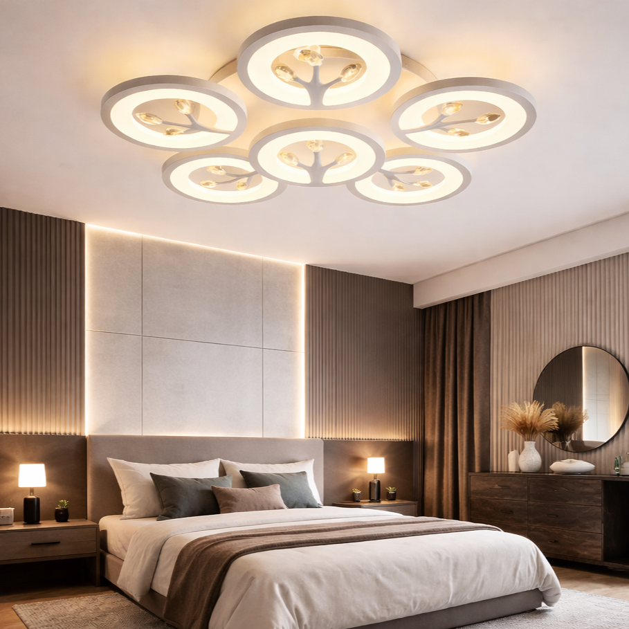 Lustra LED LEAVES Echivalent 500W Telecomanda