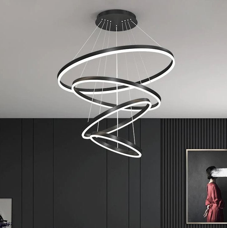 Lustra LED WONDERLAND Black 4 Segmente Echivalent 1000W