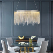 Lustra LED Suspendata Silver Chains Deluxe