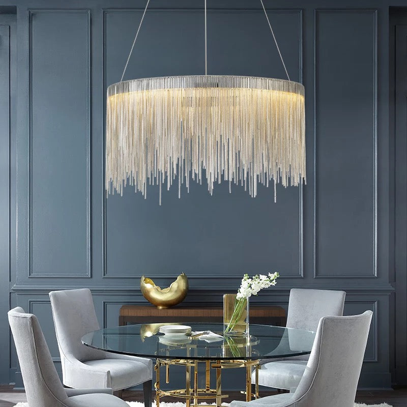 Lustra LED Suspendata Silver Chains Deluxe