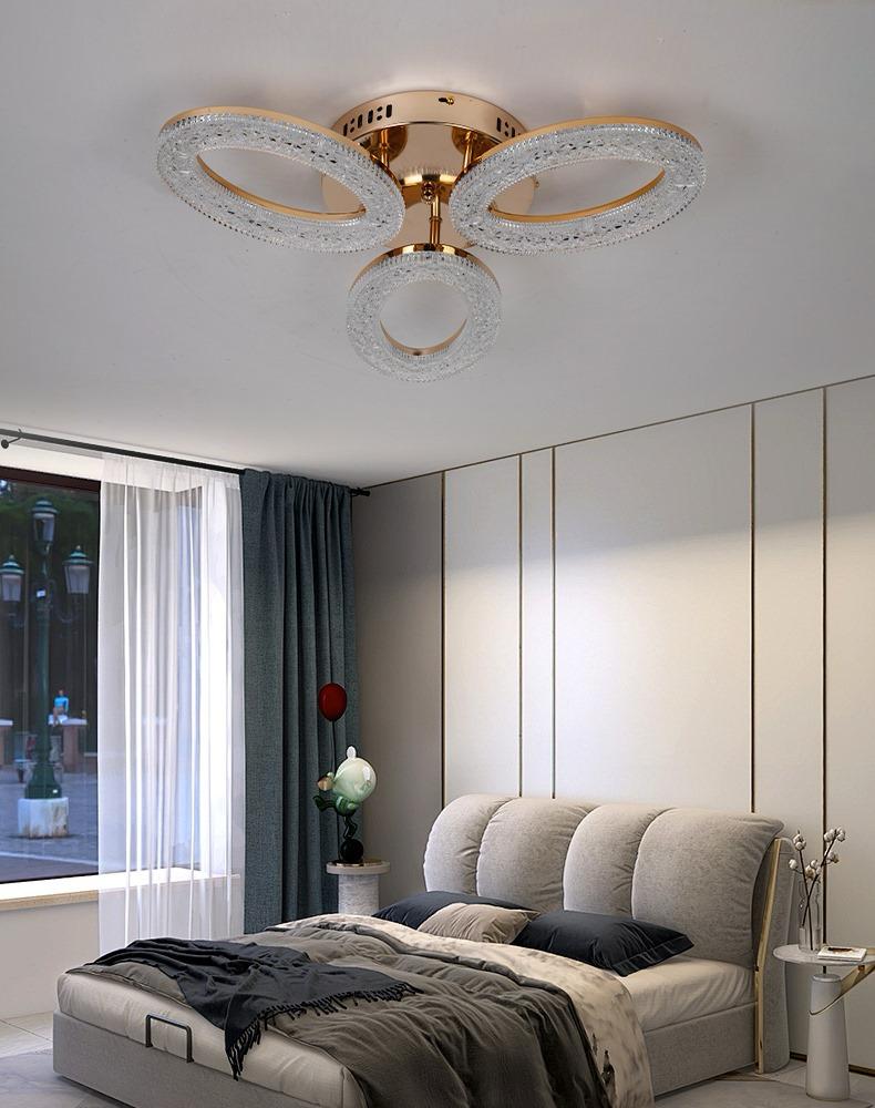 Lustra LED Golden 3 Ovals Echivalent 250W Telecomanda