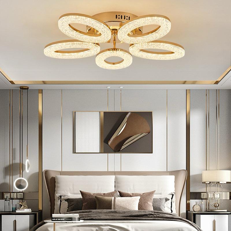 Lustra LED Golden 5 Ovals Echivalent 400W Telecomanda