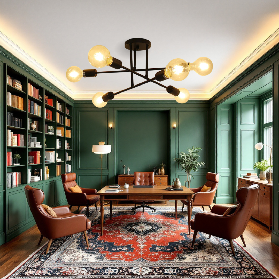 Lustra Retro Black 6xE27 DC 301-6 BK