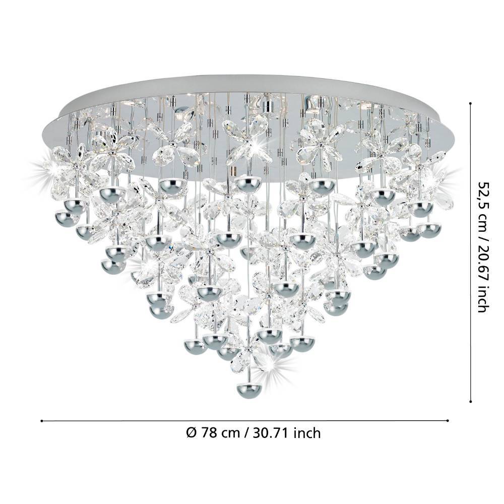 Lustra Aplicata Crystal PIANOPOLI 3 Silver Echivalent 800W