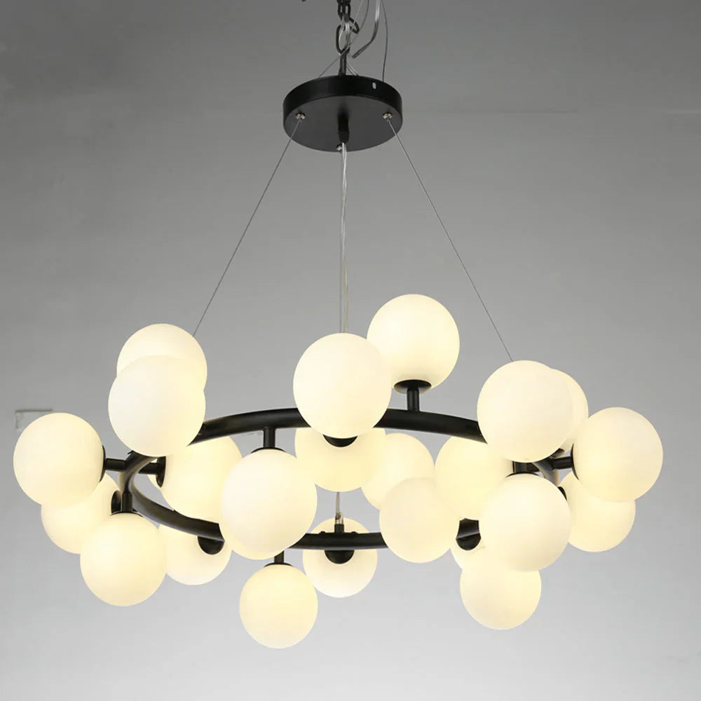 Lustra Abajur MAT Black Rotunda 25xG9 70CM