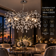 Candelabru Cristal LUXURY Silver CINDY 80cm Premium
