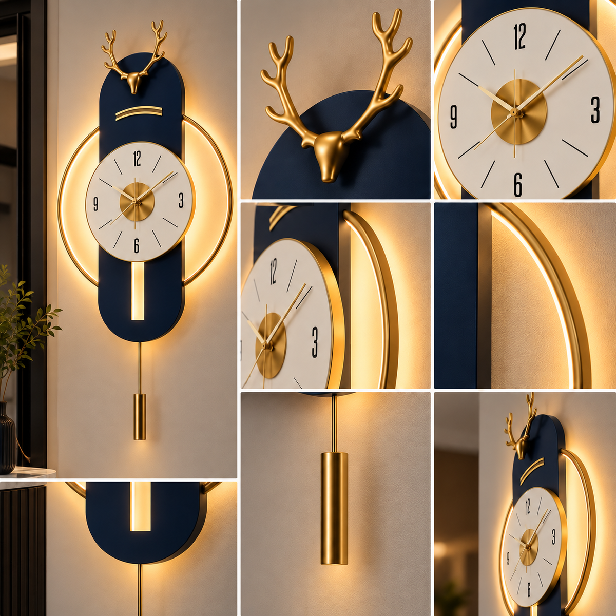 Aplica LED cu Ceas 18W AURORA DEER 30cm CCT