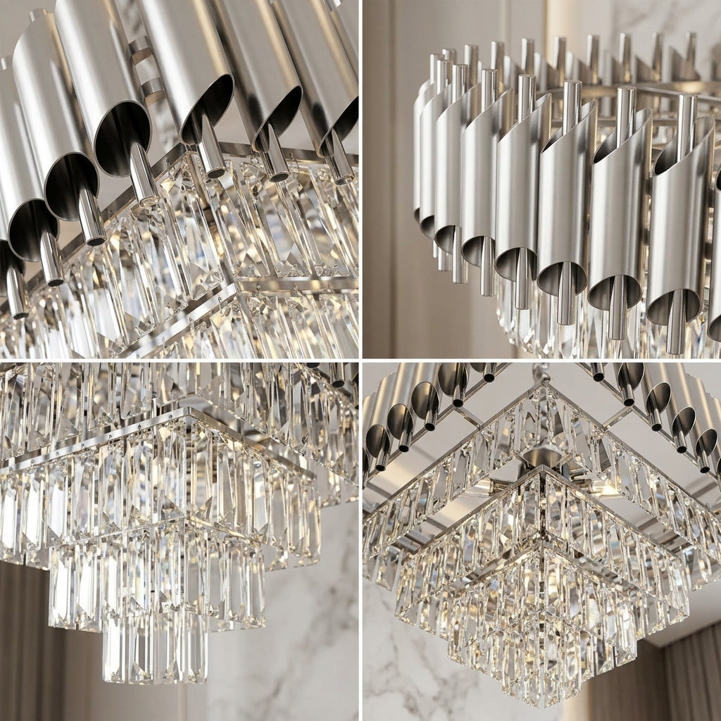 Candelabru Cristal SILVER PANTHER 6xE14 400mm