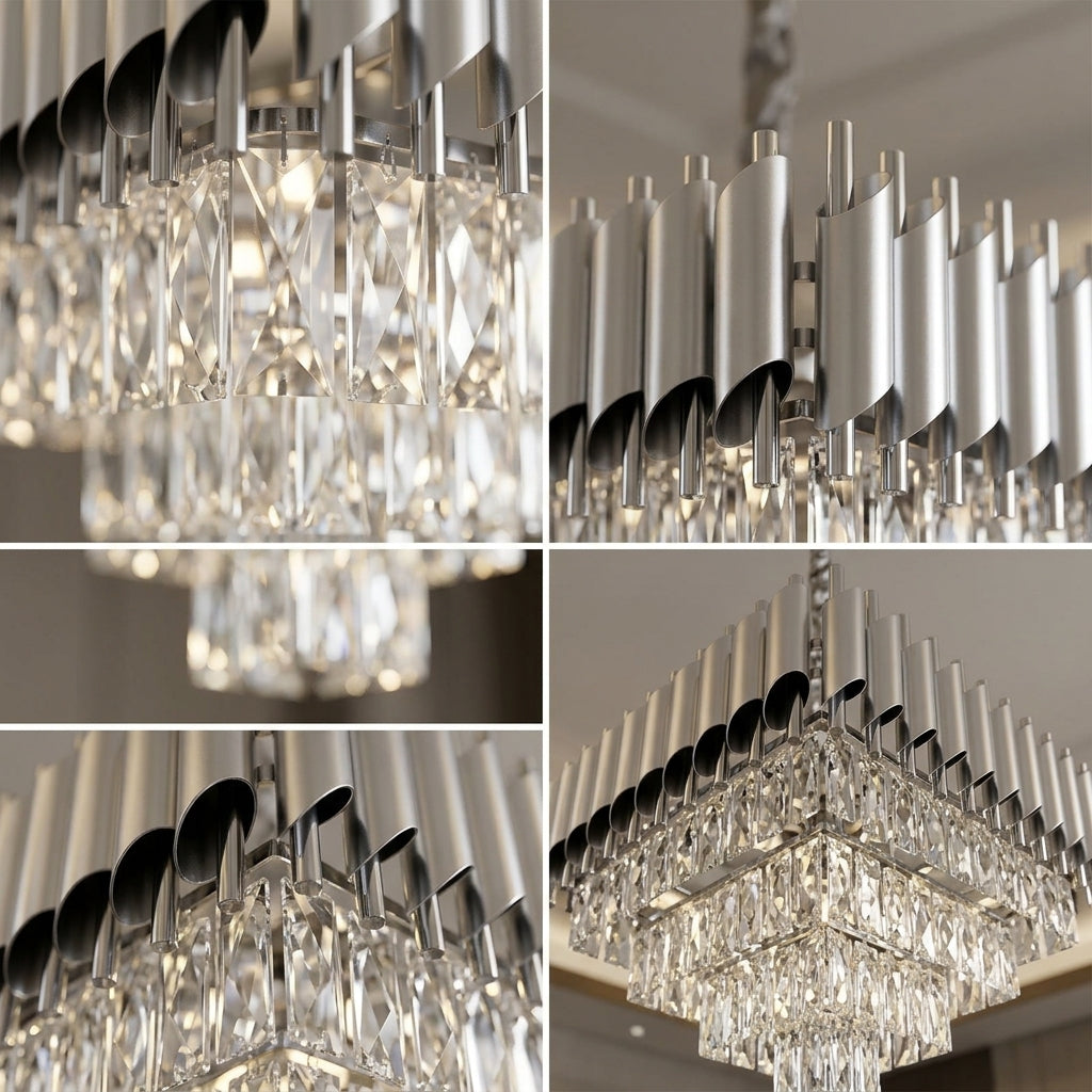 Candelabru Cristal SILVER PANTHER 6xE14 400mm