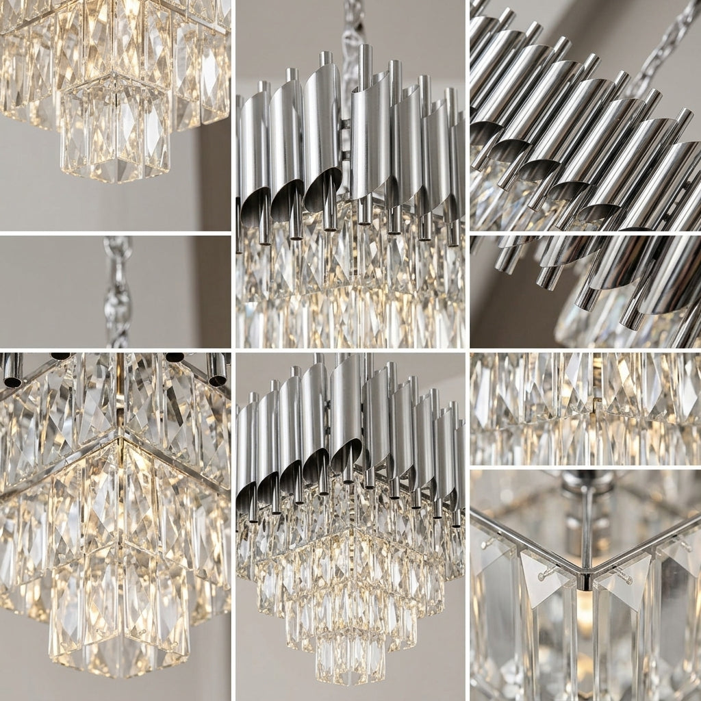 Candelabru Cristal SILVER PANTHER 8xE14 500mm