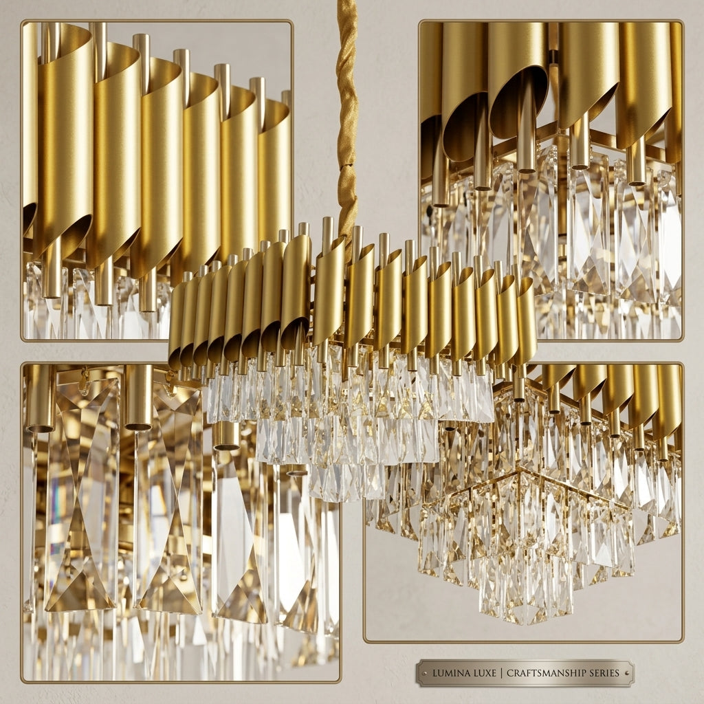 Candelabru Cristal GOLD PANTHER 6xE14 400mm