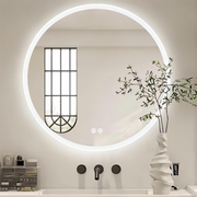 Oglinda LED Rotunda 60cm, 3 Lumini, Dezaburire si Touch OD012