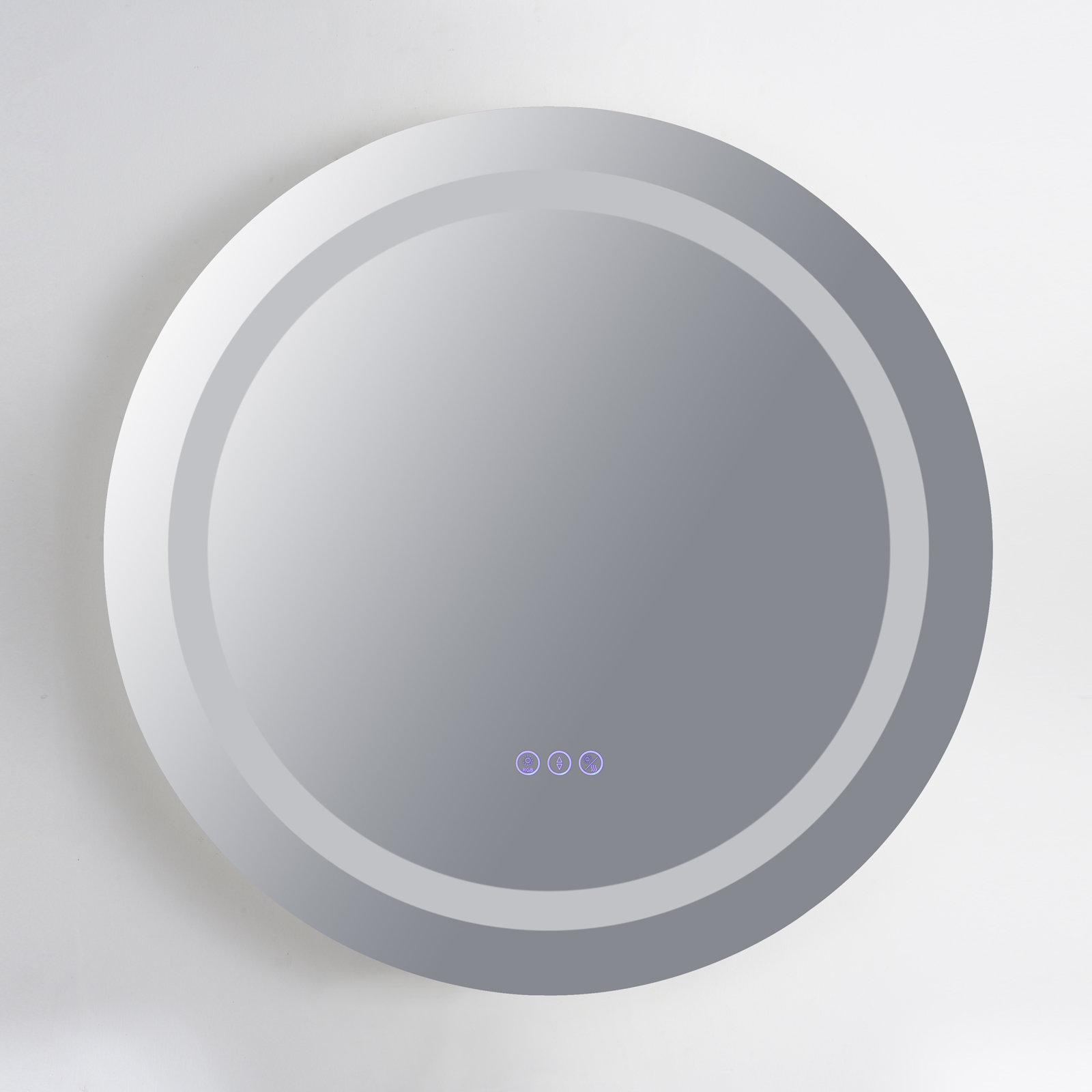 Oglinda LED RGB Rotunda 70cm, 3 Lumini, Dezaburire si Touch OD013-RGB