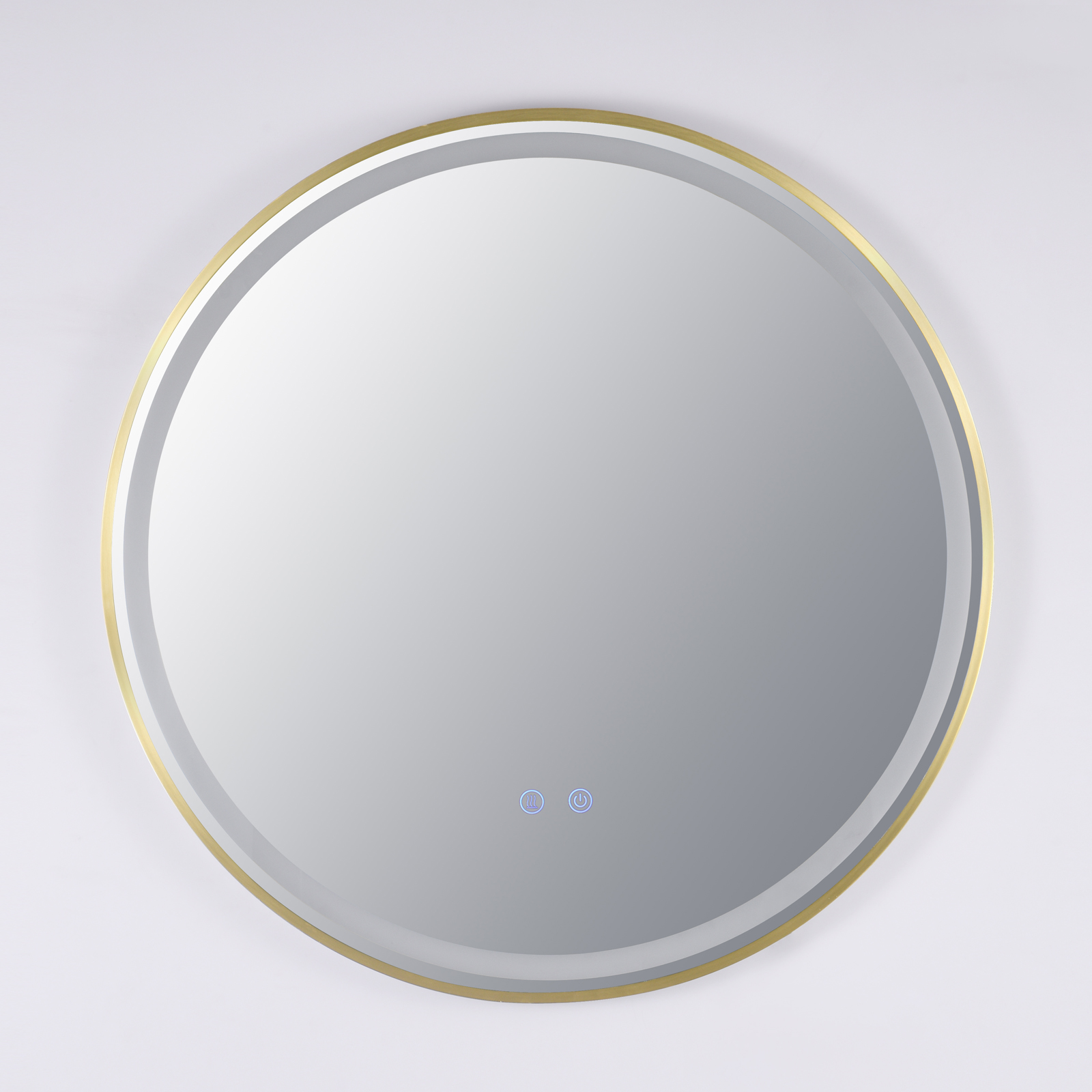 Oglinda LED Rotunda 70cm Rama Aurie, Touch si 3 Lumini OD016/GD