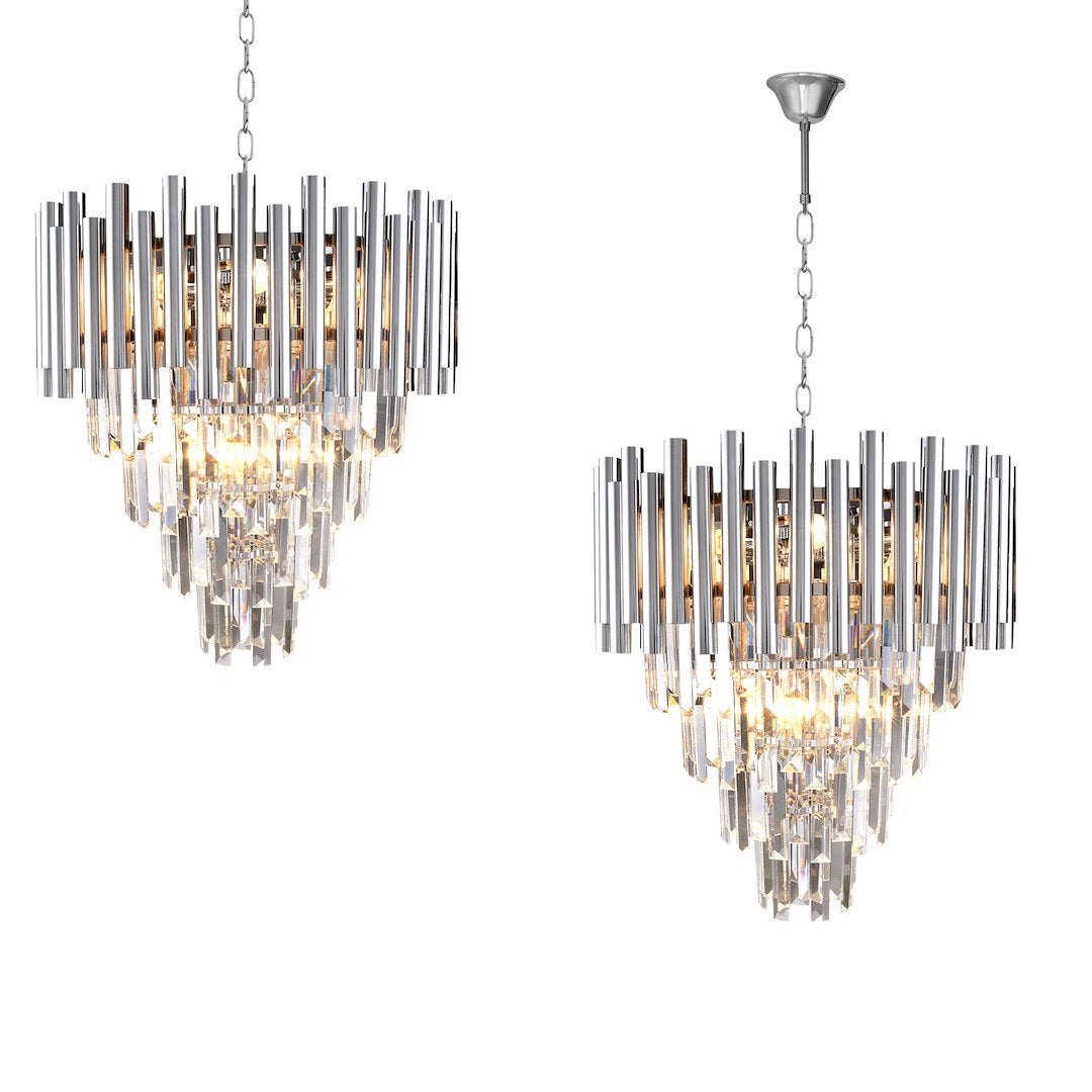 Candelabru Cristal Madison Silver Premium ⌀45CM