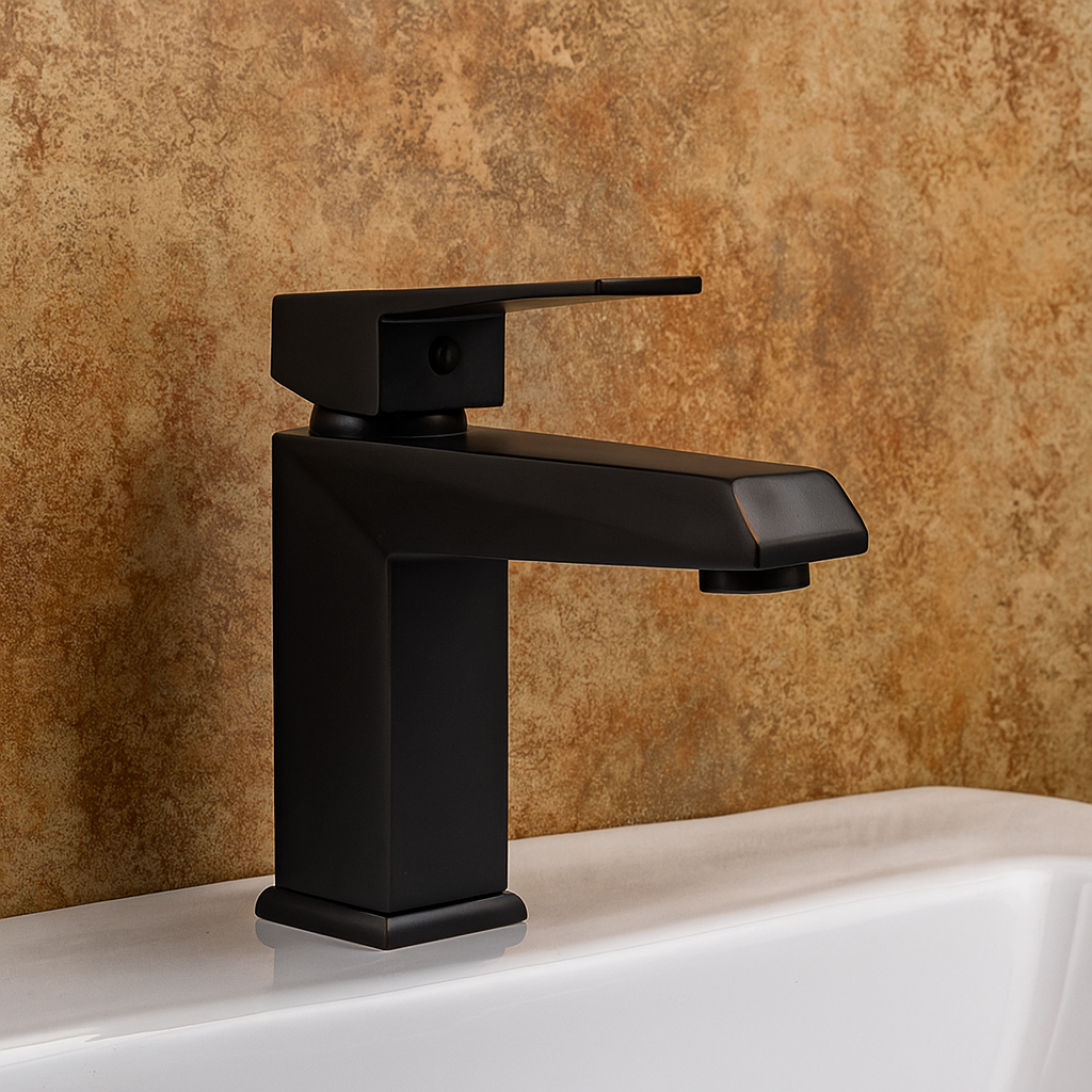 Baterie Lavoar Negru Antichizat Design Modern Alama 1745