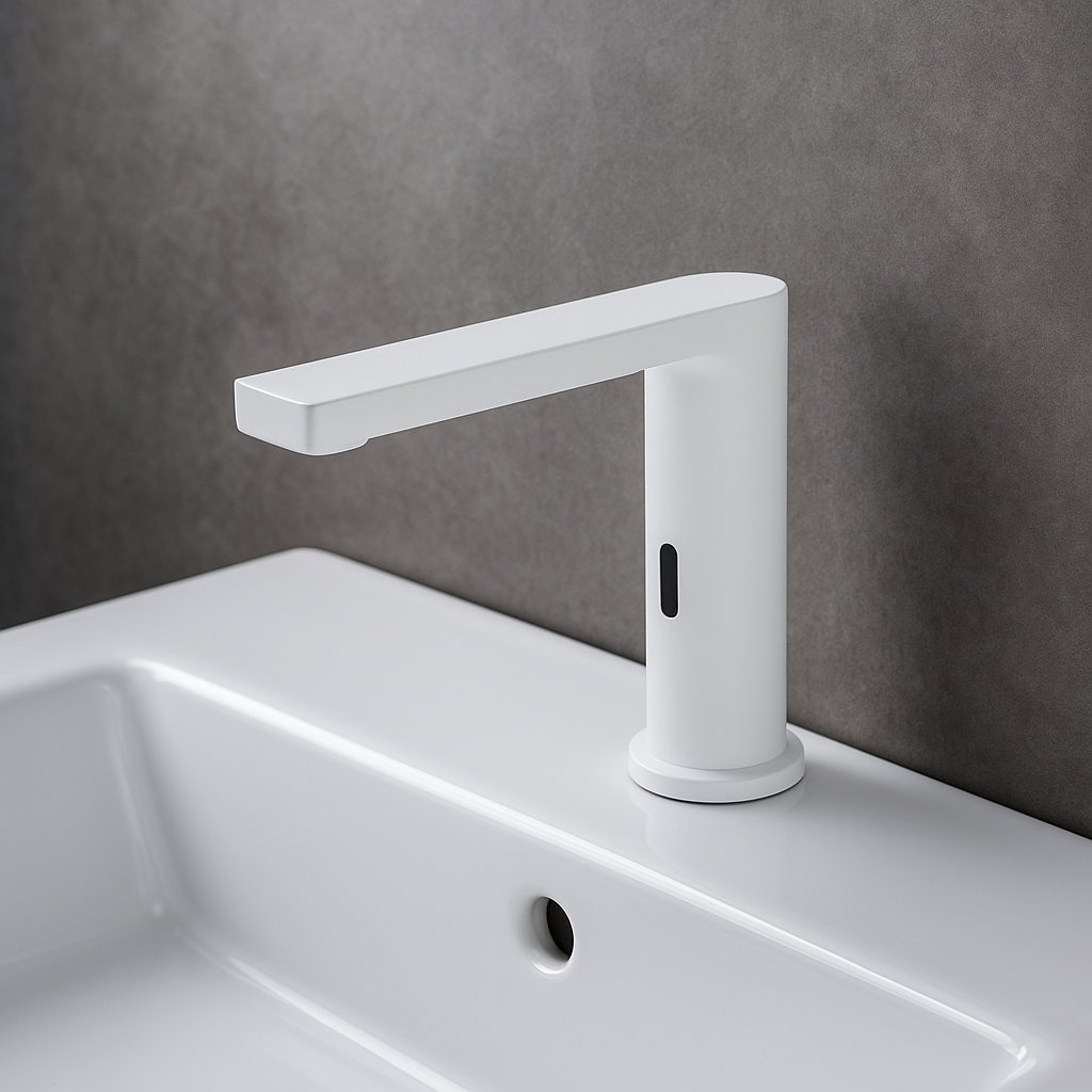 Baterie De Lavoar Cu Senzor Finisaj Alb Mat TouchFlow II