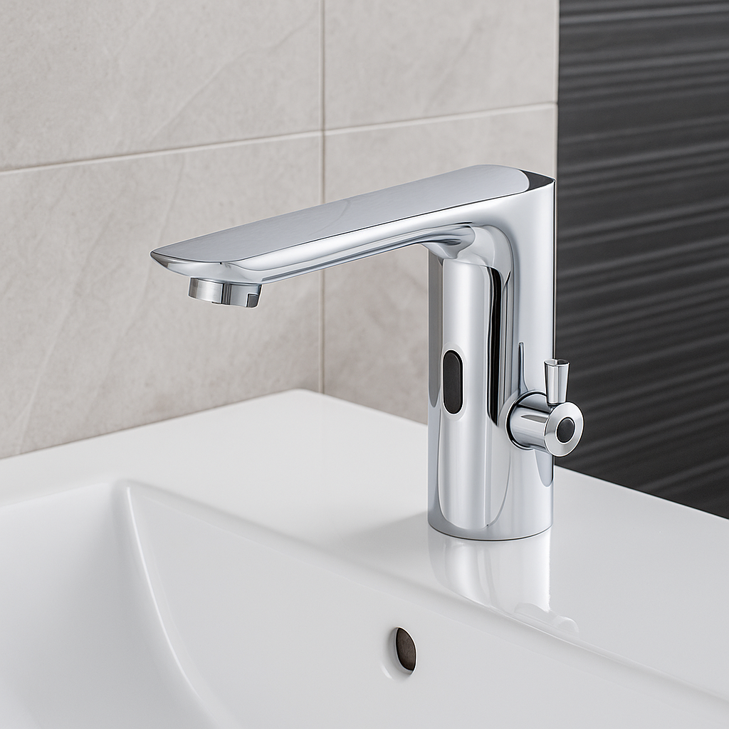 Baterie Automata Pentru Lavoar Cu Senzor Si Control Lateral