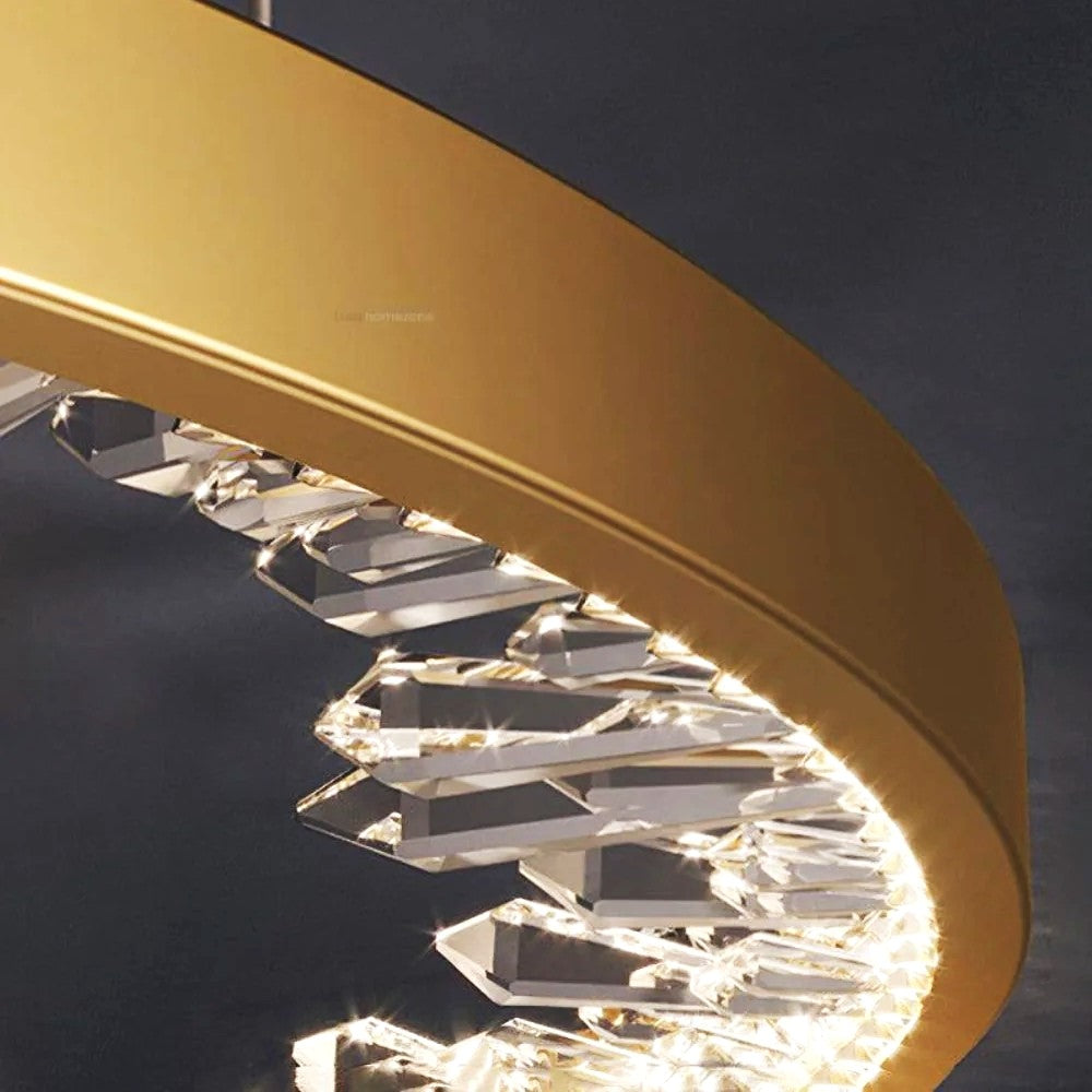 Lustra LED Suspendata CLARION Gold Echivalent 200W